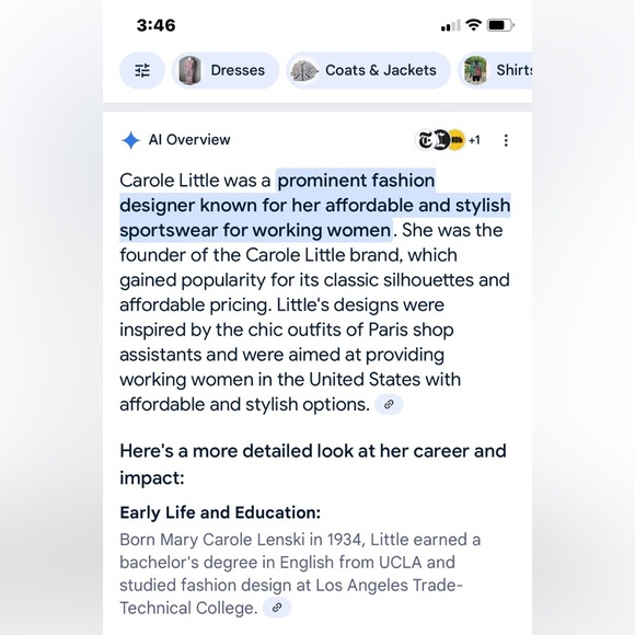 Carole Little Vintage Jacket & Skirt, Unique Collar, Lined, Gorgeous - Picture 13 of 13